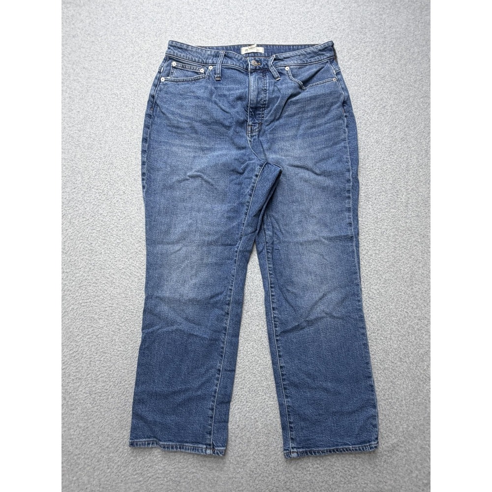 Madewell Slim Demi-Boot Jeans Womens 32 Blue Med Wash High Rise Bootcut Stretch